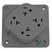 Receptacle Gray 20 A 2P3W Back 1PK