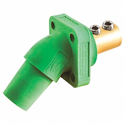 Angled Receptacle Green Double Set Screw