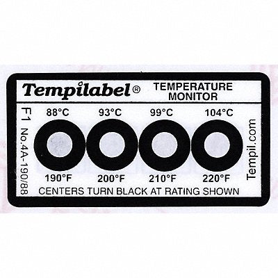 Non-Reversible Temp Indicator Strip PK10