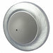 Convex Door Stop with Bumper Gray 1 H