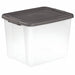 Storage Tote Clear/Gray Polypropylene