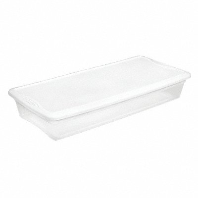 Storage Tote Clear/White Polypropylene