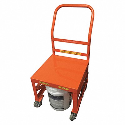 Utility Cart Orange Steel 400 lb 27 L