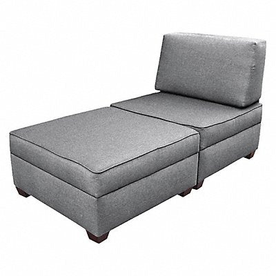 Chaise Lounge 72 Wx18 H Gray Upholstery