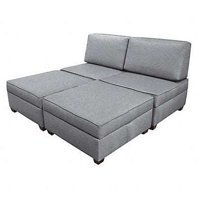 King Sleeper 72 W x 72 D Gray Upholstery