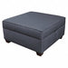 Storage Ottoman 30 W Blue Upholstery