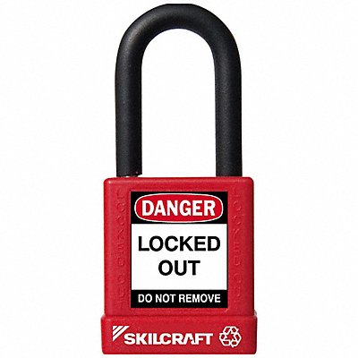 Lockout Padlock Aluminum Red