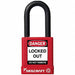 Lockout Padlock Aluminum Red