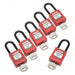 Lockout Padlock Aluminum Red PK6