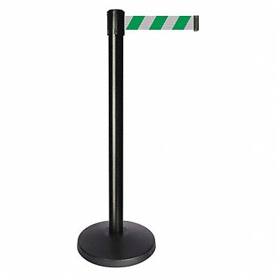 Barrier Post Green/White Striped Belt