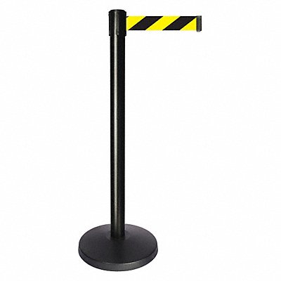 Barrier Post Black/Yellow Diagonal Belt