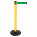 Barrier Post Green Belt Yellow Post