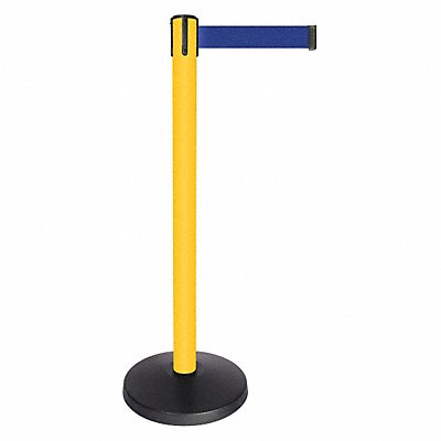 Barrier Post Blue Belt Yellow Post