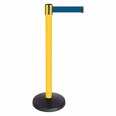 Barrier Post Dark Blue Belt Yellow Post