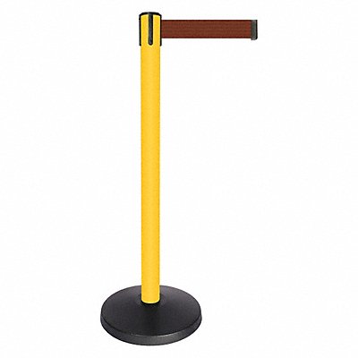 Barrier Post Brown Belt Yellow Post