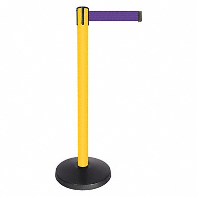 Barrier Post Purple Belt Yellow Post