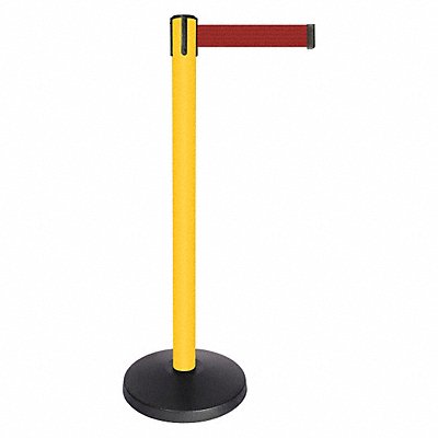 Barrier Post Maroon Belt Yellow Post