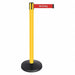 Barrier Post No Entry Belt Msg Yllw Post