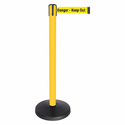 Barrier Post Yellow/Black Text Belt