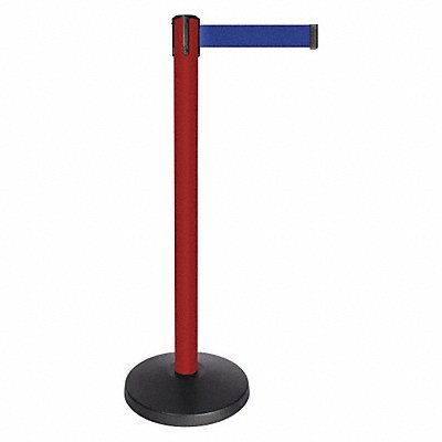 Barrier Post w/Belt Red Post Blue Belt