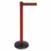 Barrier Post w/Belt Red Post Brown Belt