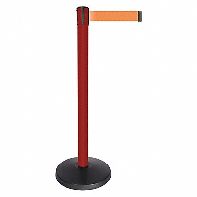 Barrier Post w/Belt Red Post Orange Belt