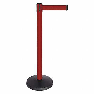 Barrier Post w/Belt Red Post Maroon Belt