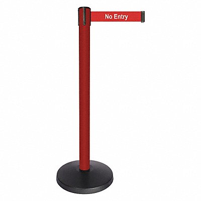 Barrier Post Red Post No Entry Belt Msg