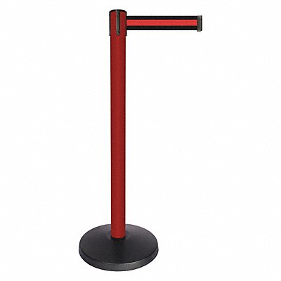 Barrier Post Red Post Blk/Rd Stripe Belt