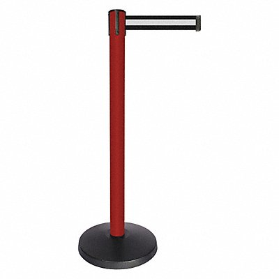 Barrier Post Red Black/White Stripe Belt