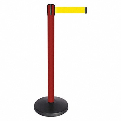 Barrier Post w/Belt Red Post Yellow Belt