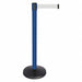 Barrier Post w/Belt Blue Post White Belt