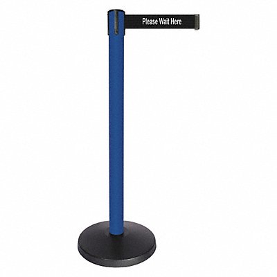 Barrier Post Blue Please Wait Here Belt