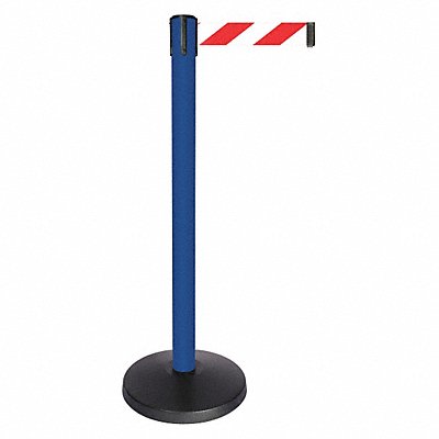 Barrier Post Blue Post Red/White Belt