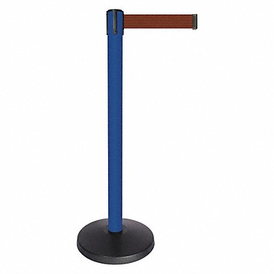 Barrier Post w/Belt Blue Post Brown Belt