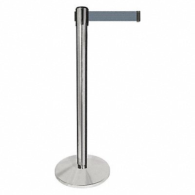 Barrier Post Silver Post Gray Belt