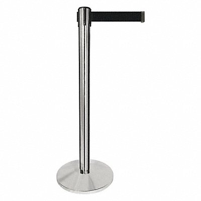 Barrier Post Silver Post Black Belt