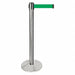 Barrier Post Silver Post Green Belt