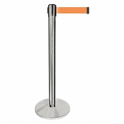 Barrier Post Silver Post Orange Belt