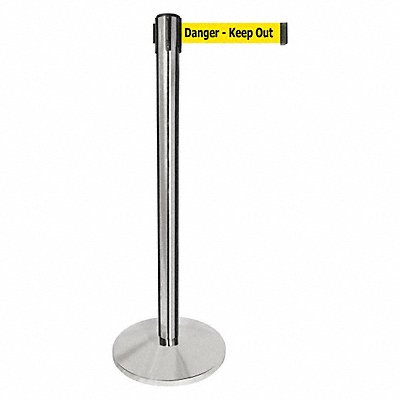 Barrier Post 1 Belt Danger Keep Out Msg