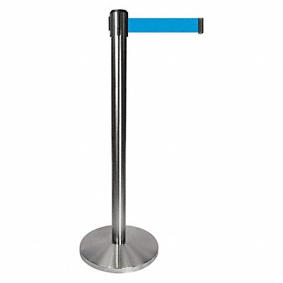 Barrier Post Gray Post Light Blue Belt