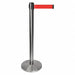 Barrier Post w/Belt Gray Post Red Belt