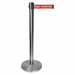 Barrier Post Satin Chrome Post Gray Post