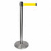 Barrier Post Gray Post Yellow Belt