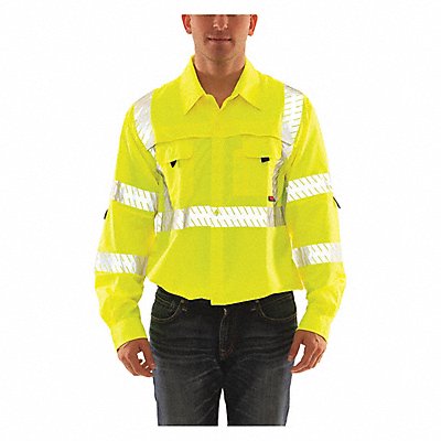 Work Shirt Size 3XL Hi-Vis Green/Yellow