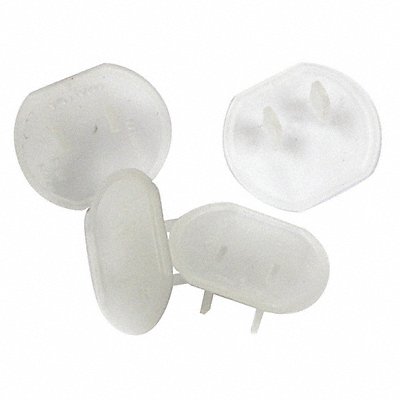 Outlet Safety Cap Plastic Clear PK10