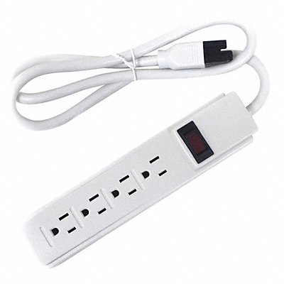 Outlet Strip 4 Outlet 15A 8-17/64 L Wht