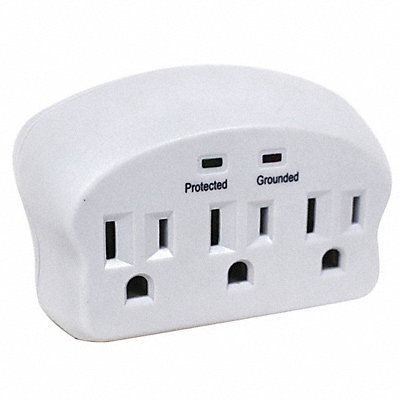 Surge Plug Adapter Wht 5-15P 1875W