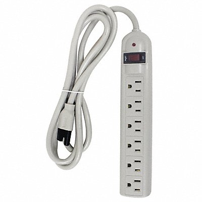 Surge Protector Outlet Strip 6 ft White