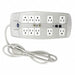 Surge Protector Outlet Strip 6 ft White